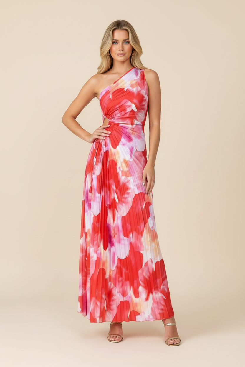 Juniper | Women's Maxi Dress One Shoulder Satin Summer Wedding Guest