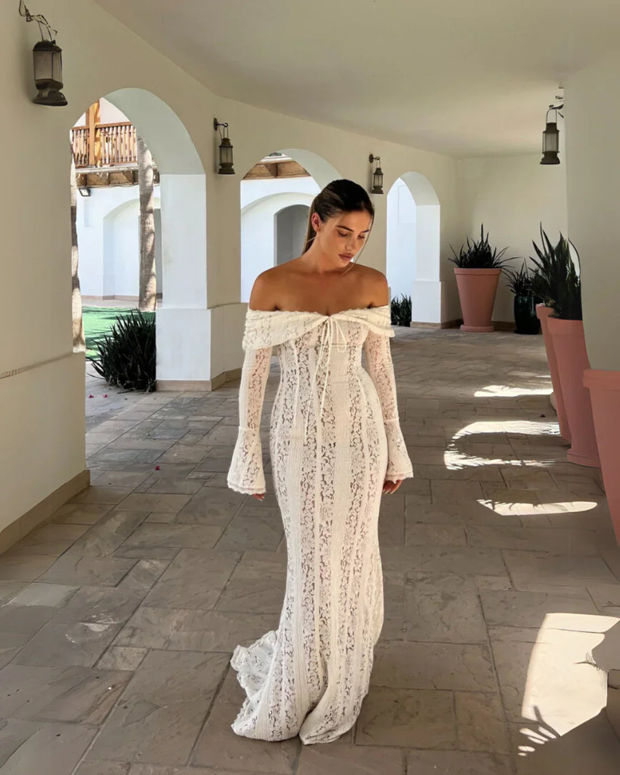 Lucy | Women's Maxi Dress Fishtail Lace Holiday Formal Evening