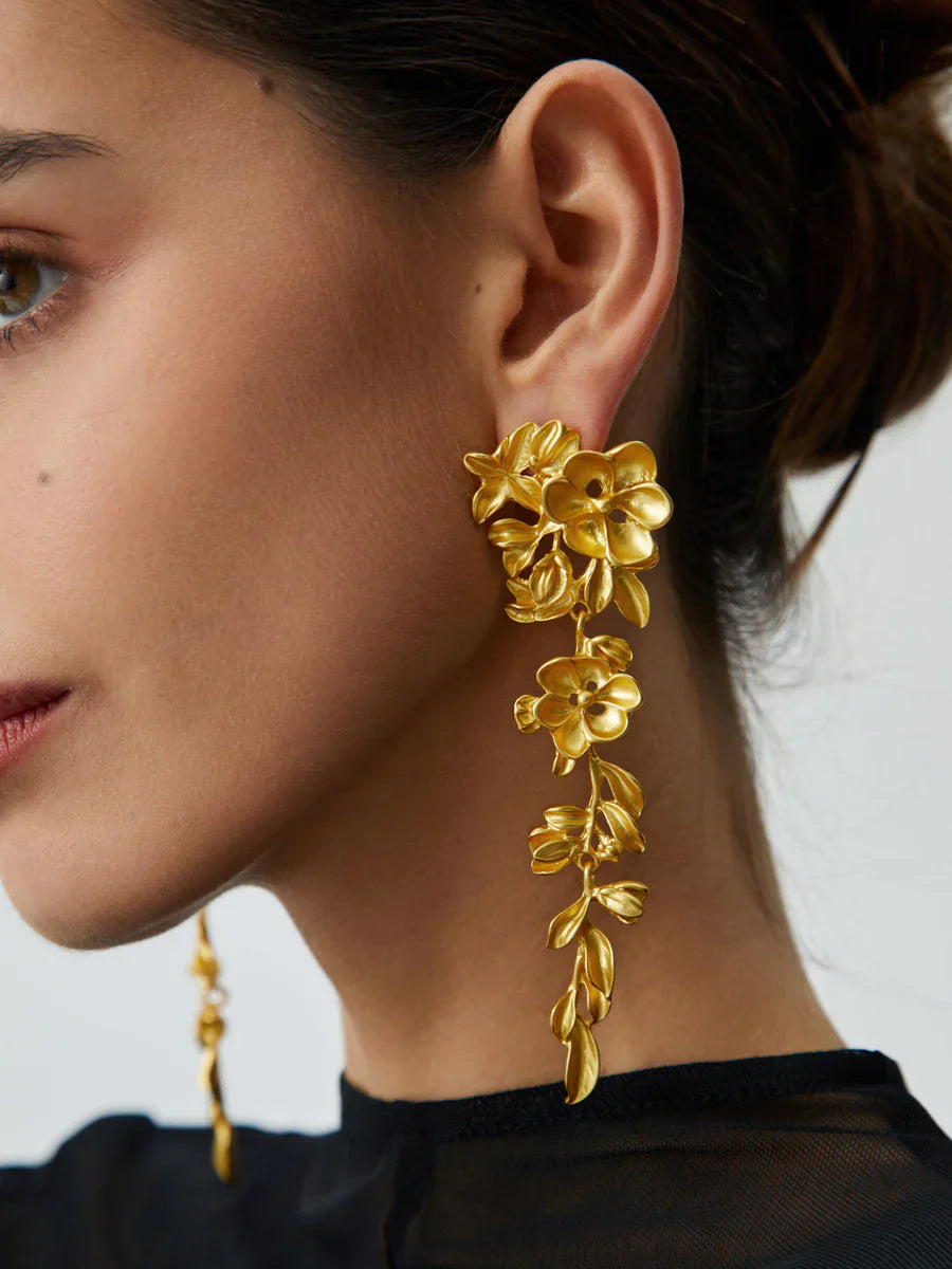 Luna | Women's Earrings Gold Summer Statement Party