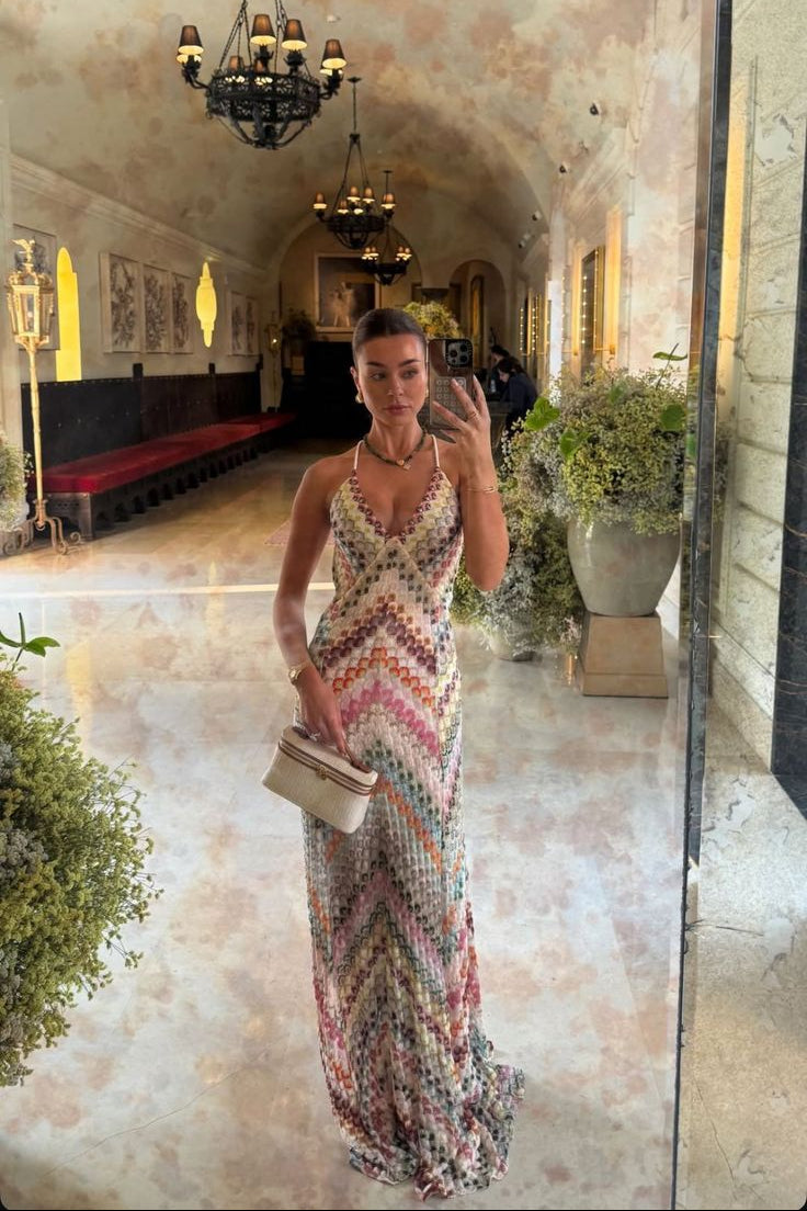 Marie | Women's Maxi Dress V-Neck Crochet Summer Wedding Guest