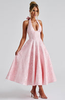 Rosalie | Women's Midi Dress Corset Satin Summer Wedding Guest