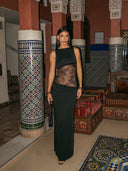 Aaliyah | Women's Maxi Dress High Neck Lace Summer Wedding Guest