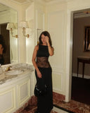 Aaliyah | Women's Maxi Dress High Neck Lace Summer Wedding Guest