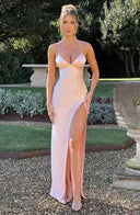 Adriana | Women's Maxi Dress Bodycon Satin Summer Wedding Guest