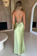 Adriana | Women's Maxi Dress Bodycon Satin Summer Wedding Guest