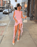 Alanna | Women's Mini Dress Ruffle Sequin Summer Party