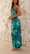 Alayah | Women's Maxi Dress One Shoulder Satin Summer Wedding Guest