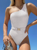 Alba | Women's One Piece Swimsuit One Shoulder Beach Holiday