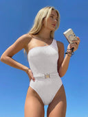 Alba | Women's One Piece Swimsuit One Shoulder Beach Holiday