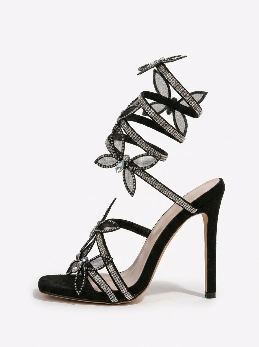 Alexis | Women's Heeled Sandals Strappy Lace Summer Party