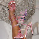 Alexis | Women's Heeled Sandals Strappy Lace Summer Party