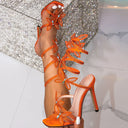 Alexis | Women's Heeled Sandals Strappy Lace Summer Party