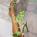 Alexis | Women's Heeled Sandals Strappy Lace Summer Party