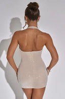 Alice | Women's Mini Dress Halter Neck Diamante Summer Going Out