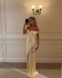 Alicia | Women's Maxi Dress Bodycon Satin Summer Wedding Guest