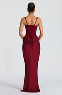 Alina | Women's Maxi Dress Corset Satin Summer Wedding Guest