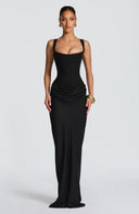 Alina | Women's Maxi Dress Corset Satin Summer Wedding Guest