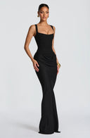 Alina | Women's Maxi Dress Corset Satin Summer Wedding Guest