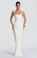 Alina | Women's Maxi Dress Corset Satin Summer Wedding Guest