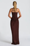 Alina | Women's Maxi Dress Corset Satin Summer Wedding Guest