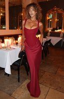 Alina | Women's Maxi Dress Corset Satin Summer Wedding Guest