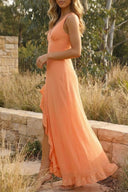 Alora | Women's Maxi Dress Ruffle Chiffon Summer Wedding Guest