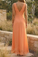Alora | Women's Maxi Dress Ruffle Chiffon Summer Wedding Guest