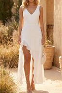 Alora | Women's Maxi Dress Ruffle Chiffon Summer Wedding Guest
