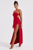 Amanda | Women's Maxi Dress Bodycon Satin Summer Wedding Guest