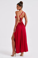 Amanda | Women's Maxi Dress Bodycon Satin Summer Wedding Guest