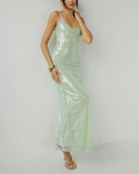 Amaria | Women's Maxi Dress Fitted Sequin Summer Wedding Guest