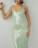 Amaria | Women's Maxi Dress Fitted Sequin Summer Wedding Guest