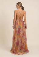 Angela | Women's Maxi Dress V-Neck Satin Summer Wedding Guest