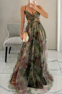Angela | Women's Maxi Dress V-Neck Satin Summer Wedding Guest