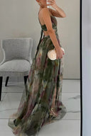 Angela | Women's Maxi Dress V-Neck Satin Summer Wedding Guest