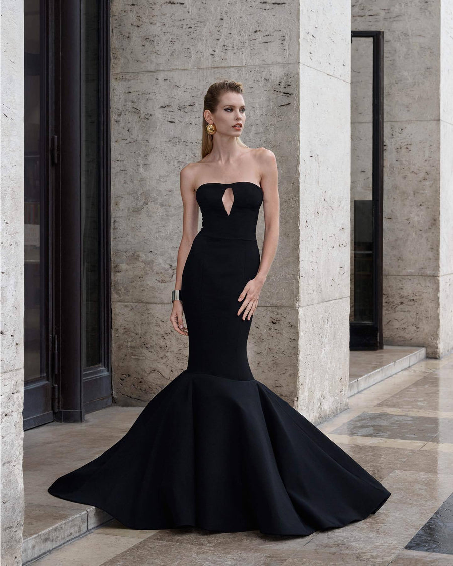 Anika | Women's Maxi Dress Strapless Satin Summer Wedding Guest