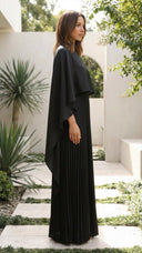 Aniya | Women's Maxi Dress Pleated Satin Summer Wedding Guest