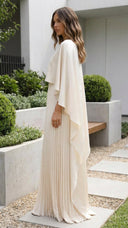 Aniya | Women's Maxi Dress Pleated Satin Summer Wedding Guest