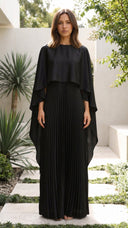 Aniya | Women's Maxi Dress Pleated Satin Summer Wedding Guest
