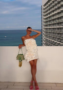 Anna | Women's Mini Dress Strapless Satin Summer Race Day