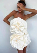 Anna | Women's Mini Dress Strapless Satin Summer Race Day