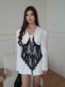 Annalise | Women's Blazer Mini Dress Corset Lace Summer Party