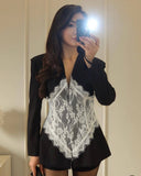 Annalise | Women's Blazer Mini Dress Corset Lace Summer Party