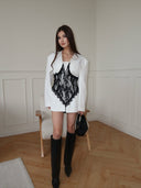Annalise | Women's Blazer Mini Dress Corset Lace Summer Party