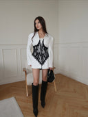 Annalise | Women's Blazer Mini Dress Corset Lace Summer Party