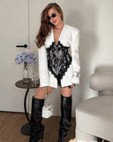 Annalise | Women's Blazer Mini Dress Corset Lace Summer Party