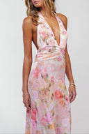 Ariadne | Women's Maxi Dress Halter Neck Satin Summer Wedding Guest