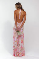 Ariadne | Women's Maxi Dress Halter Neck Satin Summer Wedding Guest