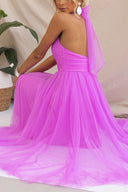 Aylin | Women's Midi Dress Halter Neck Satin Summer Wedding Guest