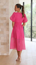 Bailey | Women's Midi Dress V-Neck Satin Summer Wedding Guest